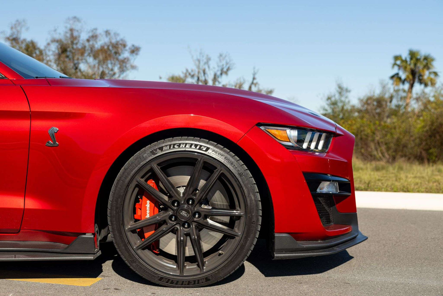 shelby gt red side view