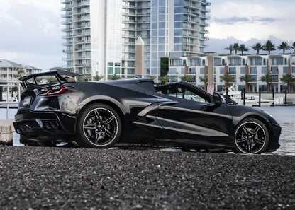 corvette black side view - corvette rental tampa