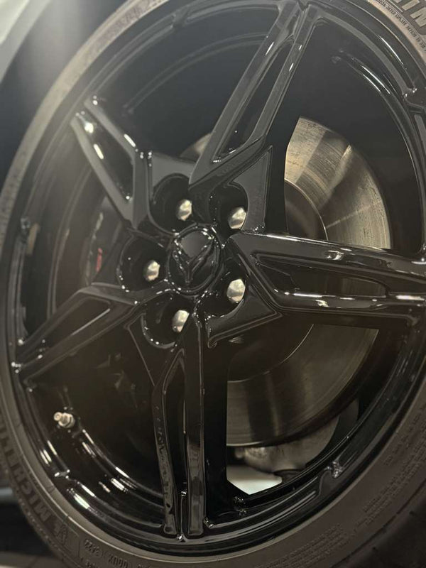 2023 Corvette C8 Satin Black convertible - wheel - black corvette c8