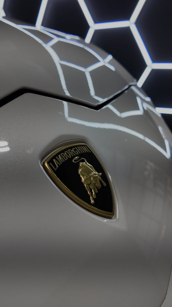 2020 Lambo Urus white panda with stars ✨ - badge - white lamborghini urus