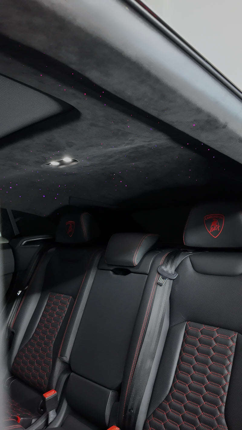 2020 Lambo Urus white panda with stars ✨ - interior - black lamborghini urus