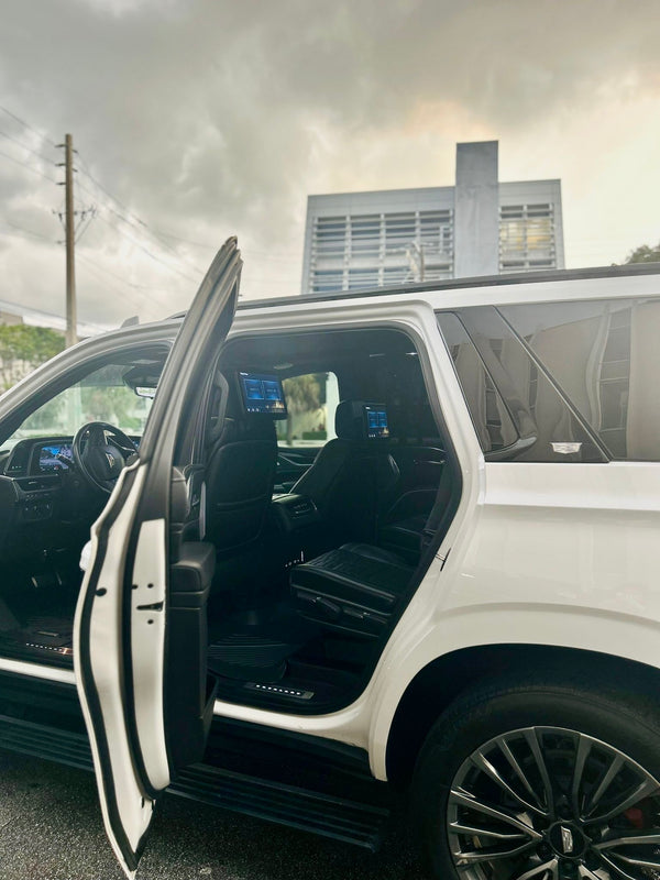 2023 Escalade V panda - interior - white cadillac escalade-v