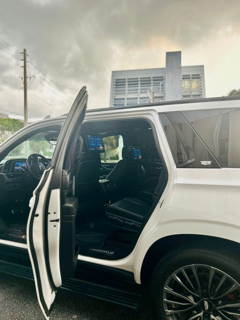 2023 Escalade V panda - interior - white cadillac escalade-v