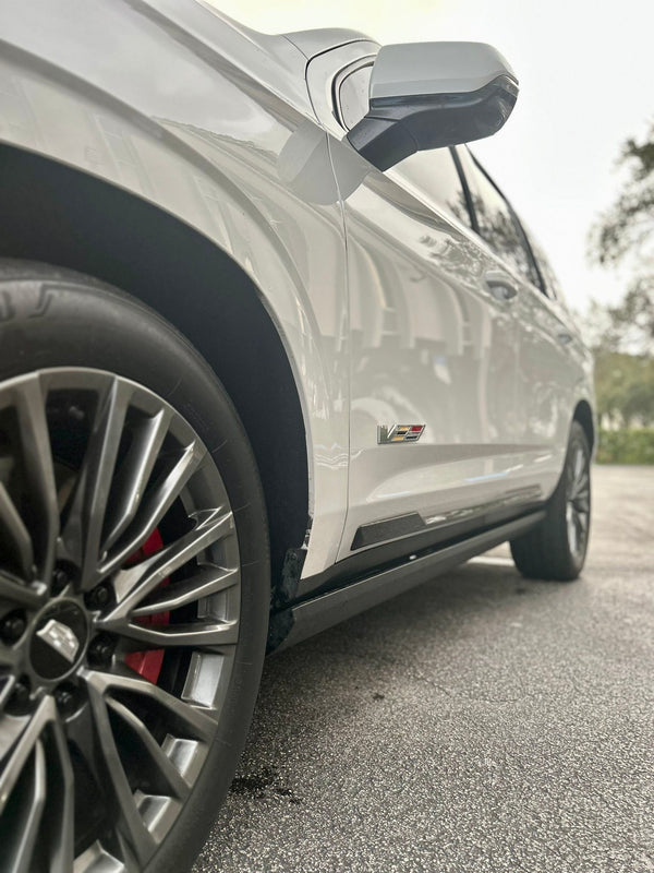 2023 Escalade V panda - side - white cadillac escalade-v