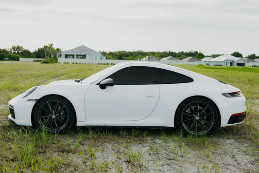 2023 Porsche 911 T - Porsche for Rent - side - white porsche 911-t