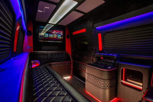 Luxury 10-Passenger Sprinter Van Interior - Image 2