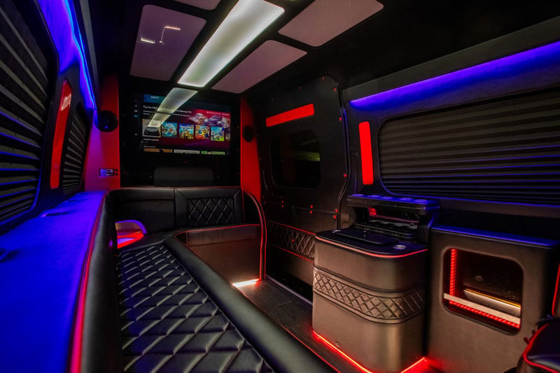 Luxury 10-Passenger Sprinter Van Interior - Image 2