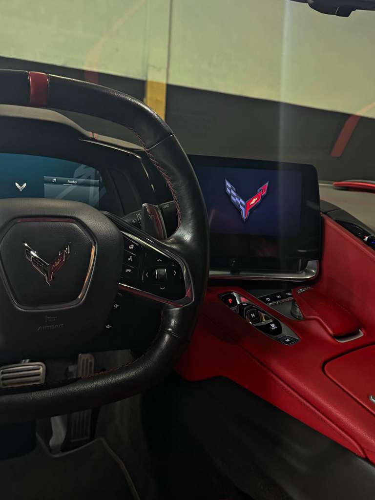 2023 Corvette C8 Satin Black convertible - interior - black corvette c8
