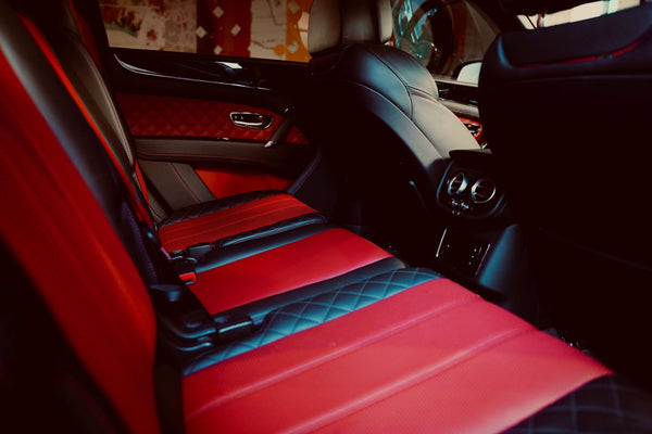 2018 Bentley Bentayga - Bentley Rental Tampa - interior - red bentley bentayga