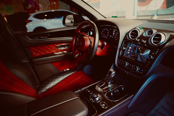 2018 Bentley Bentayga - Bentley Rental Tampa - interior - red bentley bentayga