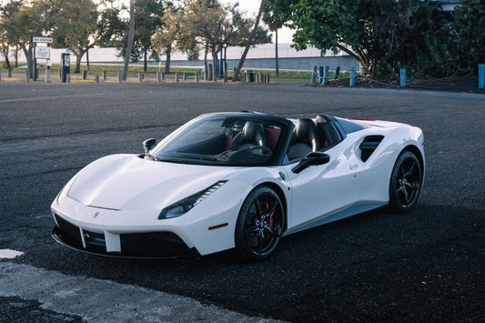2018 Ferrari 488 Spider - White - Three Quarter Front View